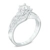Thumbnail Image 2 of Previously Owned - 1 CT. T.W. Diamond Three Stone Swirl Engagement Ring in 14K White Gold
