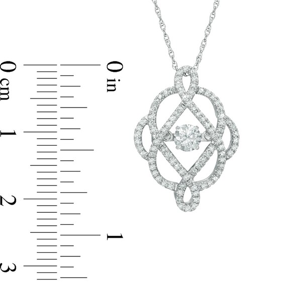 Previously Owned - 1/2 CT. T.w. Diamond Scrollwork Pendant in 10K White Gold