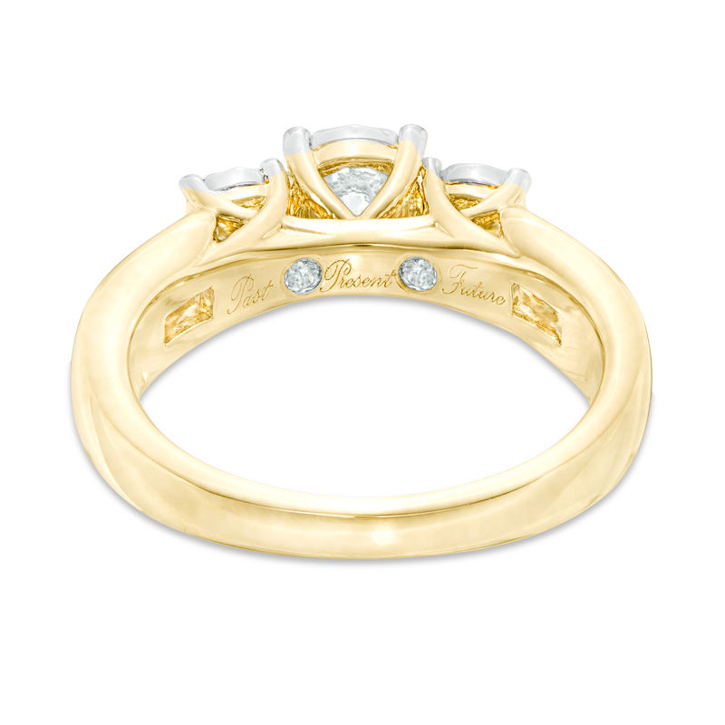 Previously Owned - 1 CT. T.W. Diamond Past Present Future® Engagement Ring in 10K Gold