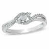 Thumbnail Image 1 of Previously Owned - 1/4 CT. T.W. Diamond Bypass Promise Ring in 10K White Gold
