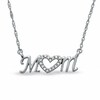 Thumbnail Image 1 of Previously Owned - Diamond Accent Mom Heart Necklace in Sterling Silver
