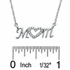Thumbnail Image 2 of Previously Owned - Diamond Accent Mom Heart Necklace in Sterling Silver