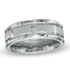 Thumbnail Image 0 of Previously Owned - Men's 8.0mm Comfort-Fit Etched Wedding Band in Tungsten Carbide