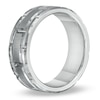 Thumbnail Image 1 of Previously Owned - Men's 8.0mm Comfort-Fit Etched Wedding Band in Tungsten Carbide