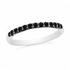 Thumbnail Image 1 of Previously Owned - 1/4 CT. T.W. Black Diamond Band in 10K White Gold