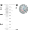 Thumbnail Image 2 of Previously Owned - 7.0mm Lab-Created Opal and White Sapphire Frame Stud Earrings in Sterling Silver
