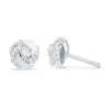 Thumbnail Image 1 of Previously Owned - 1/8 CT. T.W. Diamond Love Knot Stud Earrings in 10K White Gold