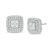 Thumbnail Image 0 of Previously Owned - 1/2 CT. T.W. Composite Diamond Cushion Stud Earrings in 10K White Gold