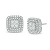 Thumbnail Image 1 of Previously Owned - 1/2 CT. T.W. Composite Diamond Cushion Stud Earrings in 10K White Gold