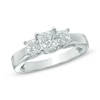 Thumbnail Image 1 of Previously Owned - 1 CT. T.W. Princess-Cut Diamond Three Stone Ring in 14K White Gold