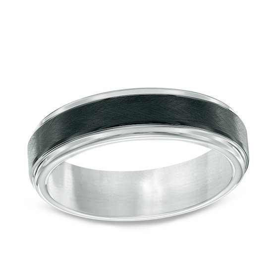 Previously Owned - 6.0mm Wedding Band in Two-Tone Tantalum