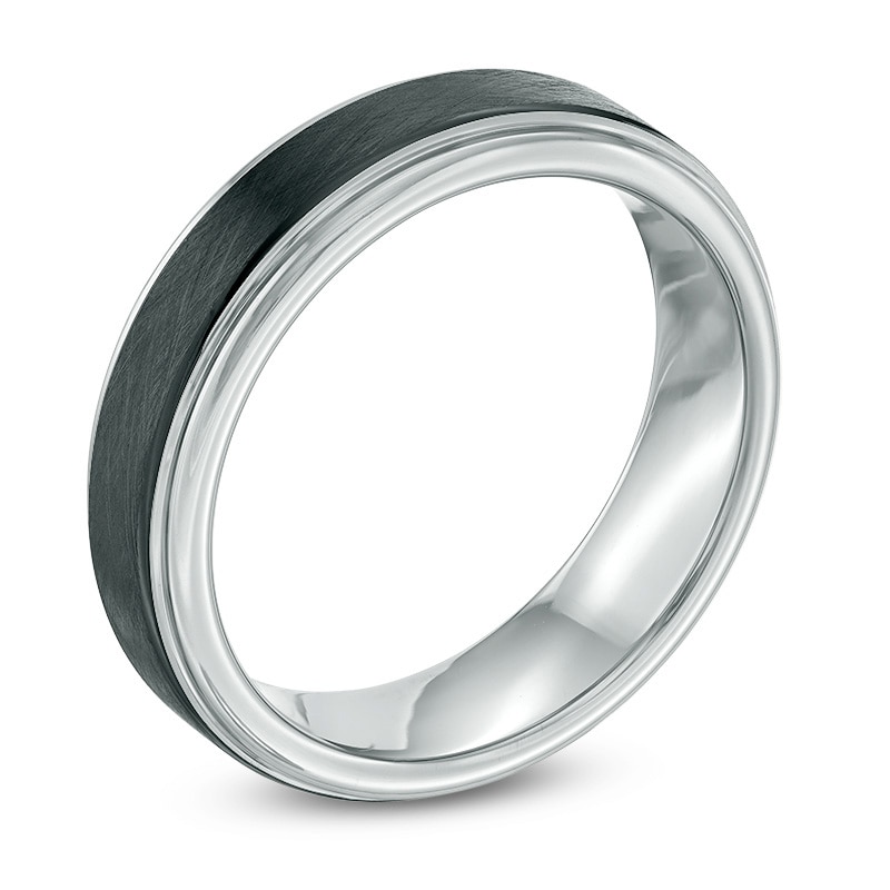 Main Image 2 of Previously Owned - 6.0mm Wedding Band in Two-Tone Tantalum