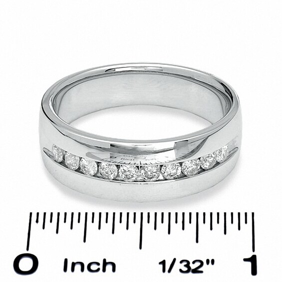 Previously Owned - 1/2 CT. T.w. Channel Set Diamond Wedding Band in 14K White Gold