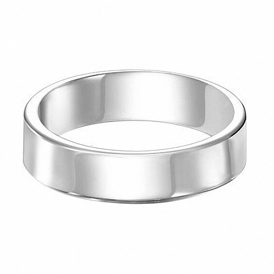 Previously Owned - Triton 6.0mm Comfort Fit Polished White Tungsten Wedding Band