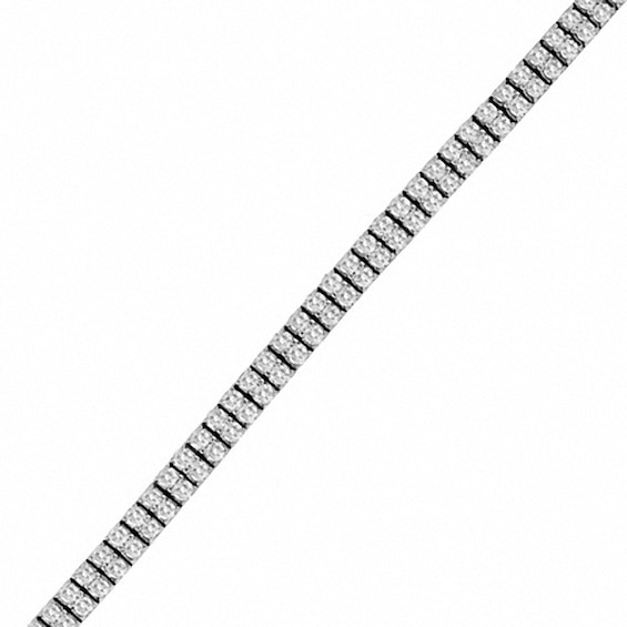 Previously Owned - 7 CT. T.w. Diamond Double Row Tennis Bracelet in 14K White Gold
