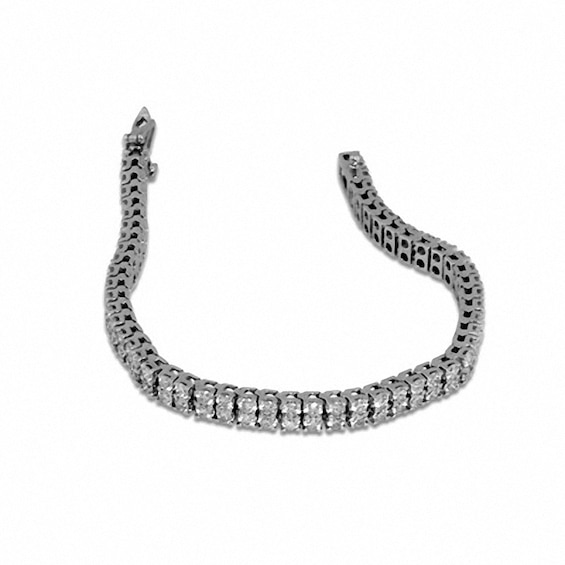 Previously Owned - 7 CT. T.w. Diamond Double Row Tennis Bracelet in 14K White Gold