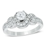 Thumbnail Image 1 of Previously Owned - 1/2 CT. T.W. Diamond Twist Engagement Ring in 10K White Gold