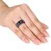 Thumbnail Image 3 of Previously Owned - 1 CT. T.W. Black Diamond Three Piece Bridal Set in Sterling Silver