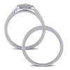 Thumbnail Image 3 of Previously Owned - 1/4 CT. T.W. Diamond Square Cluster Bridal Set in Sterling Silver