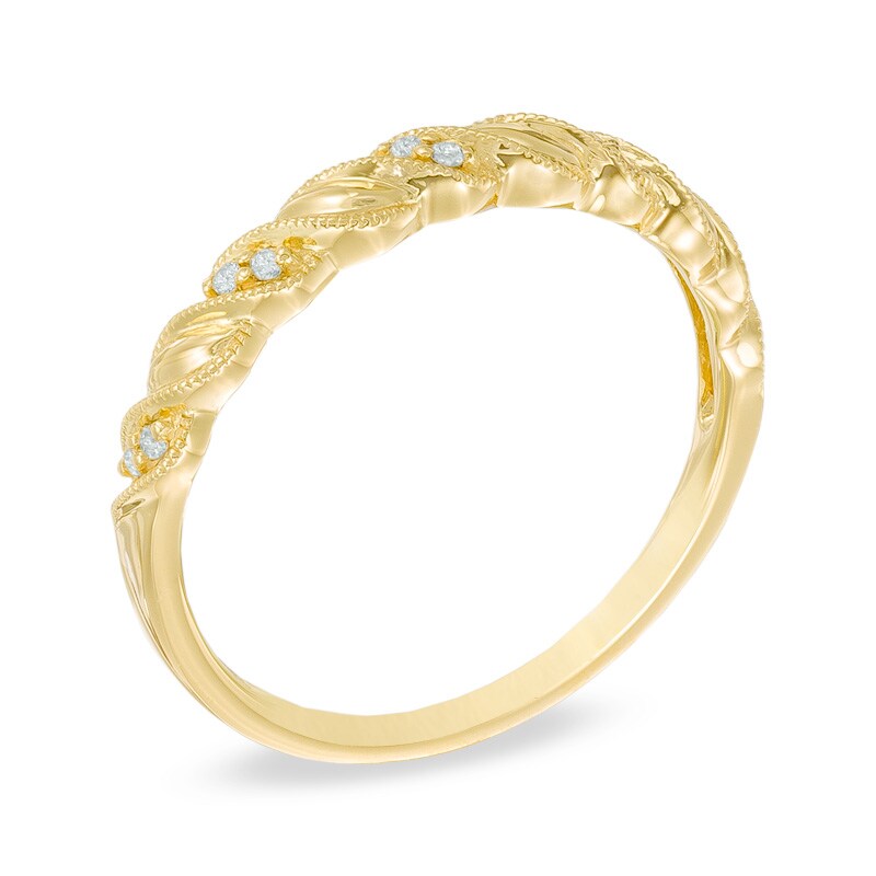 Main Image 2 of Previously Owned - Diamond Accent Vintage-Style Cascading Anniversary Band in 10K Gold