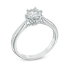 Thumbnail Image 2 of Previously Owned - 1/2 CT. T.W. Diamond Flower Engagement Ring in 10K White Gold