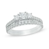 Thumbnail Image 1 of Previously Owned - 1 CT. T.W. Diamond Past Present Future® Bridal Set in 14K White Gold