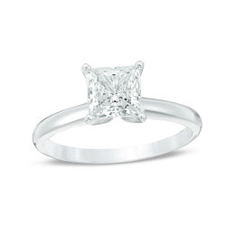 Previously Owned - 1 CT. Princess-Cut Diamond Solitaire Engagement Ring in 14K White Gold