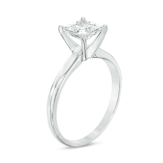 Previously Owned - 1 CT. Princess-Cut Diamond Solitaire Engagement Ring in 14K White Gold
