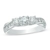 Thumbnail Image 1 of Previously Owned - 1 CT. T.W. Diamond Past Present Future® Ring in 10K White Gold