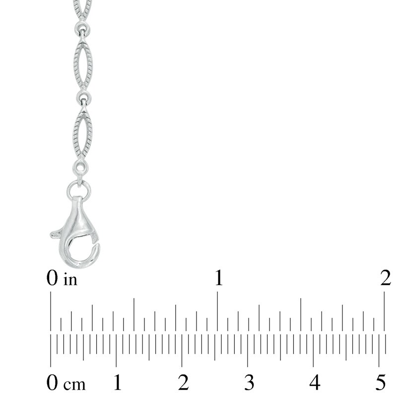 Main Image 2 of Previously Owned - Oval Lab-Created Opal Rope Bracelet in Sterling Silver - 7.5"
