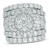 Thumbnail Image 1 of Previously Owned - 6 CT. T.W. Composite Diamond Three Piece Bridal Set in 14K White Gold