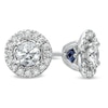 Thumbnail Image 1 of Previously Owned - Vera Wang Love Collection 1/2 CT. T.W. Diamond Frame Stud Earrings in 14K White Gold