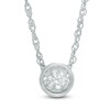 Thumbnail Image 1 of Previously Owned - 1/6 CT. Diamond Solitaire Pendant in 10K White Gold