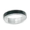Thumbnail Image 1 of Previously Owned - Men's 6.0mm Black IP and Satin Edge Wedding Band in Tantalum