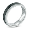 Thumbnail Image 2 of Previously Owned - Men's 6.0mm Black IP and Satin Edge Wedding Band in Tantalum