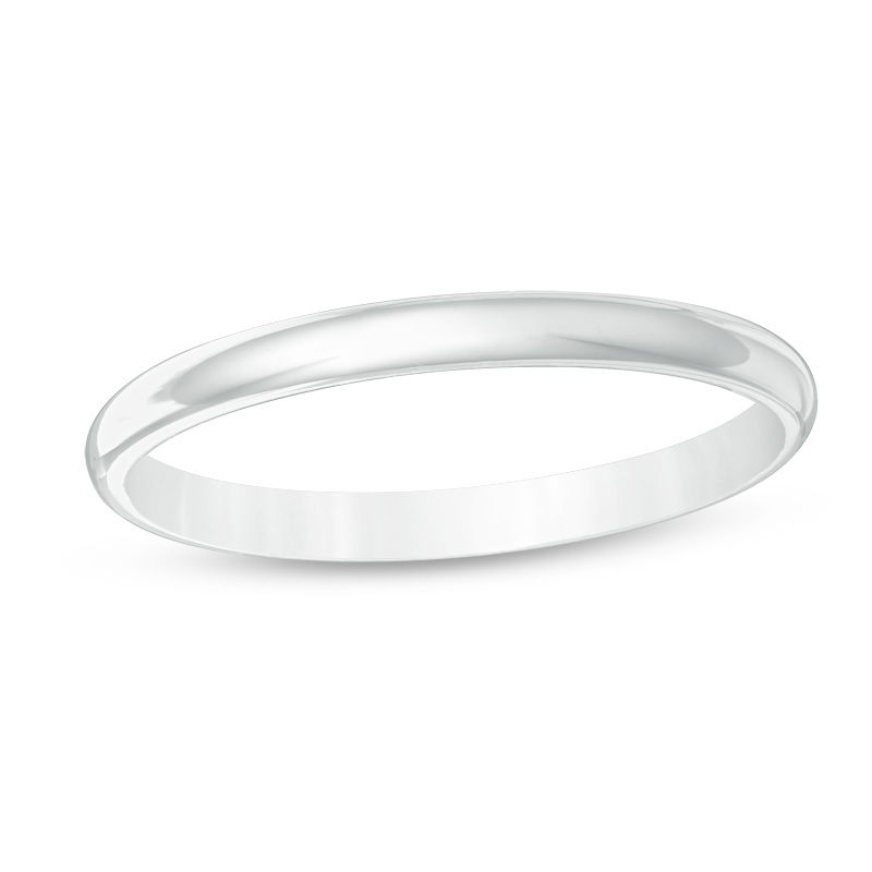 Main Image 1 of Previously Owned - 2.0mm Comfort Fit Wedding Band in 14K White Gold