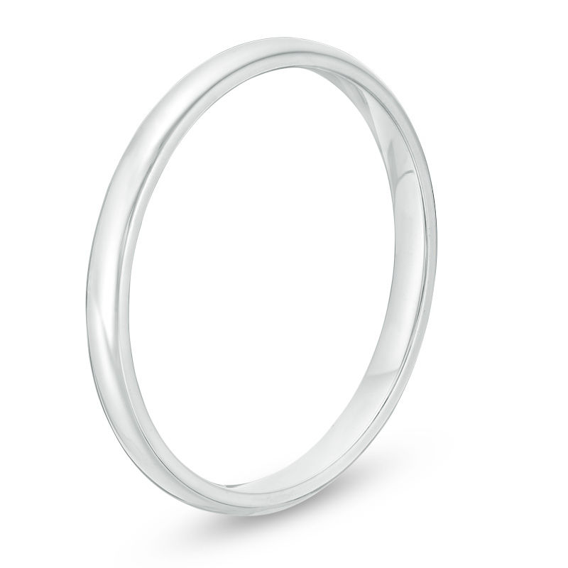 Main Image 2 of Previously Owned - 2.0mm Comfort Fit Wedding Band in 14K White Gold