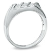 Thumbnail Image 2 of Previously Owned - 3/8 CT. T.W. Diamond Three Row Diagonal Ring in 10K White Gold