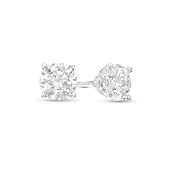 Previously Owned - 3/4 CT. T.w. Diamond Solitaire Stud Earrings in 14K White Gold (J/I3)