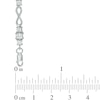 Thumbnail Image 2 of Previously Owned - Lab-Created White Sapphire Infinity Link Three Stone Bracelet in Sterling Silver - 7.25&quot;