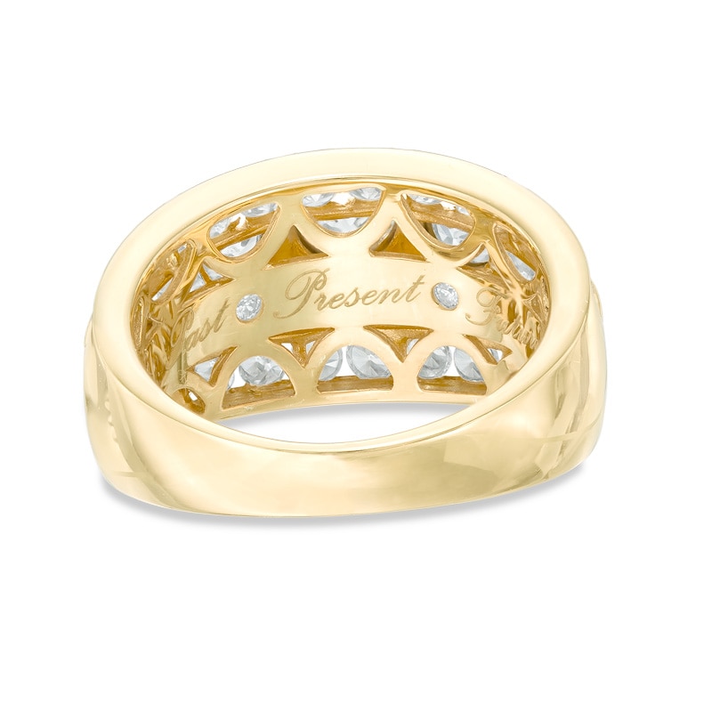 Main Image 3 of Previously Owned - 3 CT. T.W. Past Present Future® Diamond Three Stone Ring in 14K Gold