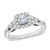 Thumbnail Image 1 of Previously Owned - Celebration Ideal 3/4 CT. T.W. Diamond Tri-Sides Engagement Ring in 14K White Gold (I/I1)