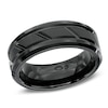 Thumbnail Image 0 of Previously Owned - 8.0mm Comfort-Fit Barber Pole Wedding Band in Black Tungsten