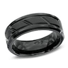 Thumbnail Image 1 of Previously Owned - 8.0mm Comfort-Fit Barber Pole Wedding Band in Black Tungsten