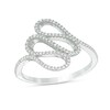Thumbnail Image 1 of Previously Owned - 1/5 CT. T.W. Diamond Coil Loop Ring in 10K White Gold