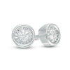 Thumbnail Image 1 of Previously Owned - 1/10 CT. T.W. Diamond Solitaire Stud Earrings in 10K White Gold