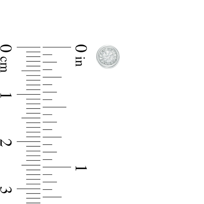 Main Image 2 of Previously Owned - 1/10 CT. T.W. Diamond Solitaire Stud Earrings in 10K White Gold