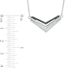 Thumbnail Image 3 of Previously Owned - 1/6 CT. T.W. Enhanced Black and White Diamond Chevron Necklace, Ring and Earring Set