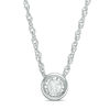 Thumbnail Image 0 of Previously Owned - 1/10 CT. Diamond Solitaire Pendant in 10K White Gold