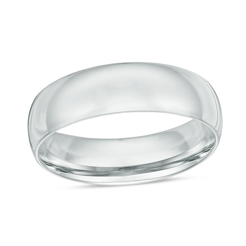 Main Image 1 of Previously Owned - 6.0mm Comfort-Fit Wedding Band in 14K White Gold